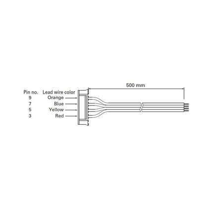 Sanyo Denki SF242 Series Power Cable, 500mm Length