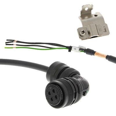Omron Cable for Use with Servo Motors, 3m Length, 900 W, 230 V