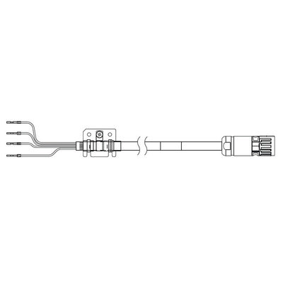 Omron Cable for Use with Servo Motor, 3m Length, 400 → 5500 W, 400 V