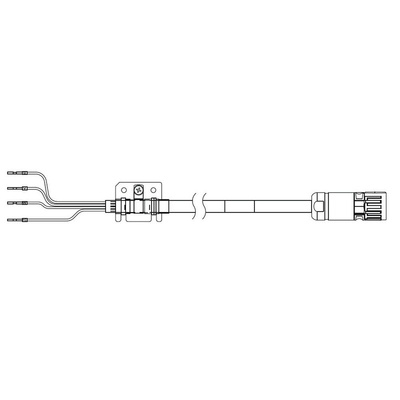 Omron Cable for Use with Servo Motor, 2m Length, 400 → 7500 W, 400 V