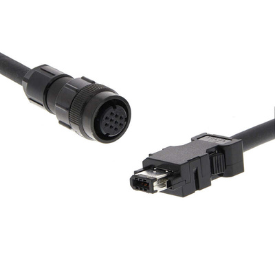 Omron 1S Series Encoder Cable for Use with Servo Motor, 1.5m Length, 400 → 15000 W, 230 → 400 V