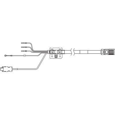 Omron 1SA Series Cable for Use with Servo Motor, 5m Length, 200 → 750 W, 230 V