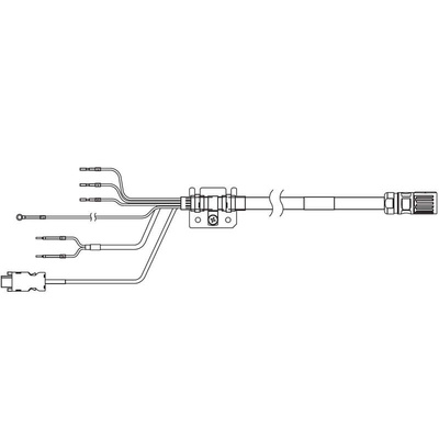 Omron 1SA Series Cable for Use with Servo Motor, 10m Length, 200 → 750 W, 230 V