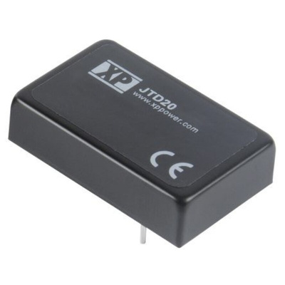 XP Power JTD15 DC-DC Converter, 5V dc/ 3A Output, 18 → 75 V dc Input, 15W, Through Hole, +100°C Max Temp -40°C