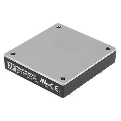 XP Power QSB15048W DC-DC Converter, 12V dc/ 12.5A Output, 9 → 75 V dc Input, 150W, PCB Mount, +100°C Max Temp