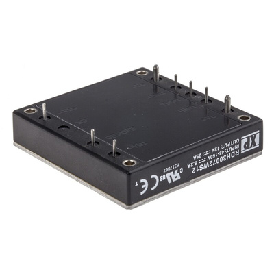 XP Power RDH300 DC-DC Converter, 12V dc/ 25A Output, 43 → 160 V dc Input, 300W, Through Hole