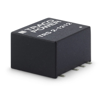 TRACOPOWER TRS 2 DC-DC Converter, 9V dc/ 222mA Output, 4.5 → 13.2 V dc Input, 2W, Surface Mount, +90°C Max Temp