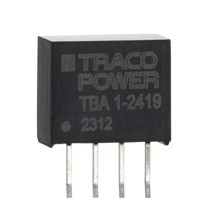 TRACOPOWER TBA 1 DC-DC Converter, 9V dc/ 110mA Output, 21.6 → 26.4 V dc Input, 1W, Through Hole, +95°C Max Temp