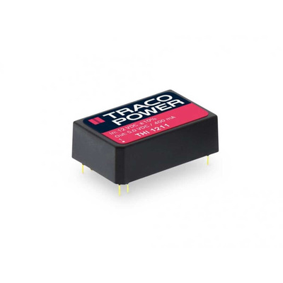 TRACOPOWER THI 2 DC-DC Converter, ±12V dc/ 80mA Output, 10.8 → 13.2 V dc Input, 2W, Through Hole, +85°C Max Temp