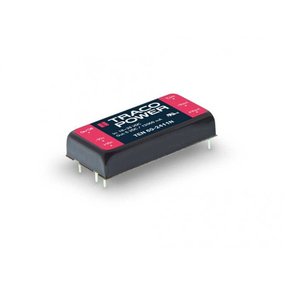 TRACOPOWER TEN 60 DC-DC Converter, 15V dc/ 4A Output, 36 → 75 V dc Input, 60W, Through Hole, +85°C Max Temp
