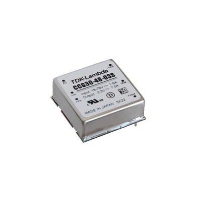 TDK-Lambda CCG15-30 DC-DC Converter, 3.3V dc/ 7A Output, 18 → 76 V dc Input, 23.1W, PCB Mount, +85°C Max Temp