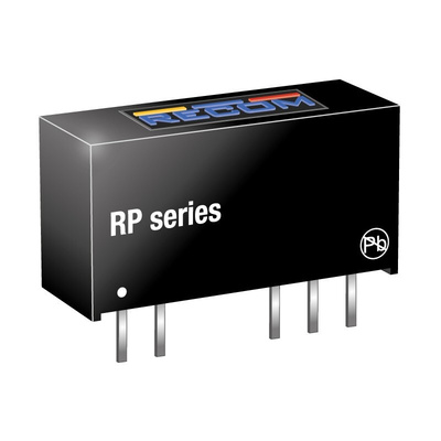 Recom RP DC-DC Converter, ±15V dc/ ±33mA Output, 10.8 → 13.2 V dc Input, 1W, Through Hole, +85°C Max Temp -40°C