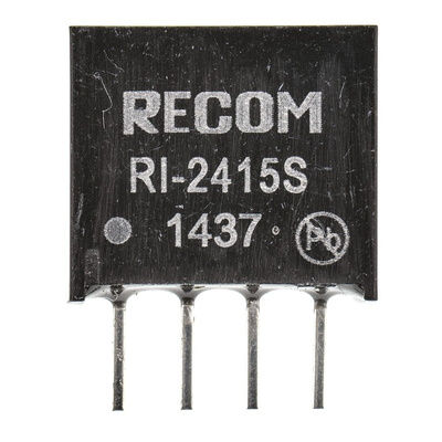 Recom RI DC-DC Converter, 15V dc/ 133mA Output, 21.6 → 26.4 V dc Input, 2W, Through Hole, +85°C Max Temp -40°C