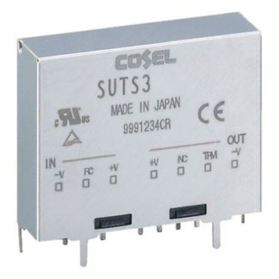 Cosel DC-DC Converter, 5V dc/ 600mA Output, 18 → 36 V dc Input, 3W, Through Hole, +85°C Max Temp -40°C Min Temp