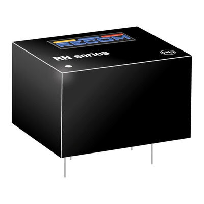 Recom RN DC-DC Converter, 12V dc/ 100mA Output, 21.6 → 26.4 V dc Input, 1.25W, Through Hole, +85°C Max Temp
