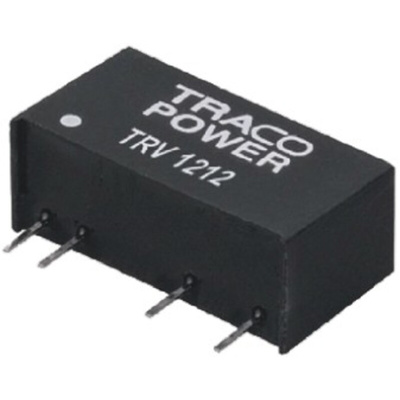 TRACOPOWER TRV 1 DC-DC Converter, 9V dc/ 110mA Output, 21.6 → 26.4 V dc Input, 1W, Through Hole, +85°C Max Temp