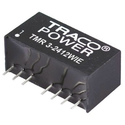 TRACOPOWER TMR 3WIE DC-DC Converter, ±12V dc/ ±125mA Output, 9 → 36 V dc Input, 3W, Through Hole, +85°C Max Temp