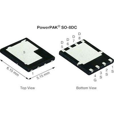 N-Channel MOSFET, 81 A, 100 V, 8-Pin PowerPAK SO-8DC Vishay SiDR104ADP-T1-RE3