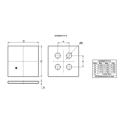 N-Channel MOSFET X4-DSN1717-4 Diodes Inc DMN2009UCA4-7