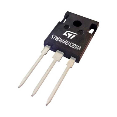 Dual Silicon N-Channel MOSFET, 56 A, 56 A, 3-Pin TO-247 STMicroelectronics STWA60N043DM9