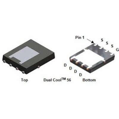 MOSFET, 313 A, 40 V, 8-Pin DFN ON Semiconductor NVMFSC0D9N04C