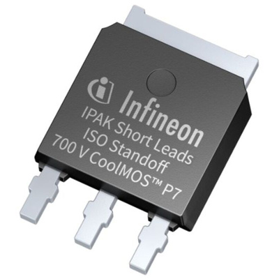 N-Channel MOSFET Transistor & Diode, 5.7 A, 700 V, 3-Pin IPAK Infineon IPSA70R2K0P7SAKMA1