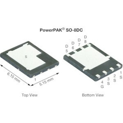 N-Channel MOSFET, 100 A, 30 V, 8-Pin PowerPAK SO-8DC Vishay Siliconix SiDR392DP-T1-GE3