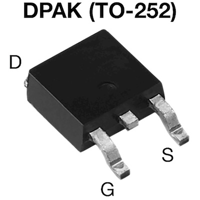 N-Channel MOSFET, 2.9 A, 800 V, 3-Pin DPAK Vishay SIHD2N80AE-GE3