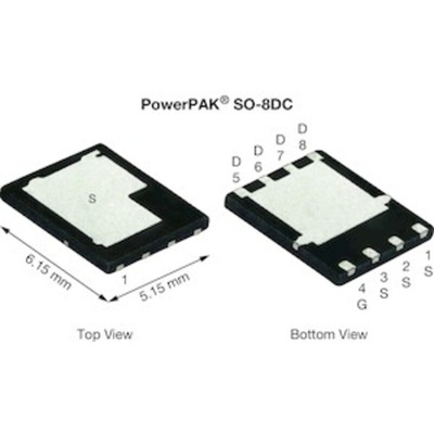 N-Channel MOSFET, 204 A, 60 V, 8-Pin PowerPAK SO-8DC Vishay SiDR626LDP-T1-RE3