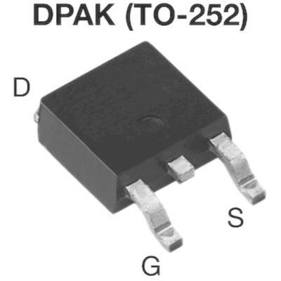 N-Channel MOSFET, 8 A, 800 V, 3-Pin DPAK Vishay SIHD11N80AE-GE3