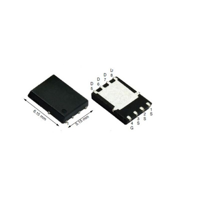 N-Channel MOSFET, 78.4 A, 80 V, 8-Pin PowerPAK SO-8 Vishay SiR586DP-T1-RE3