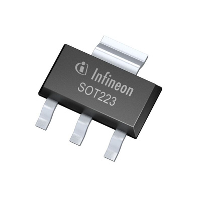 P-Channel MOSFET, 1.1 A, 60 V, 3-Pin SOT-223 Infineon ISP75DP06LMXTSA1