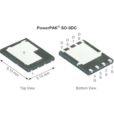 N-Channel MOSFET, 100 A, 25 V, 8-Pin PowerPAK SO-8DC Vishay SIDR140DP-T1-RE3