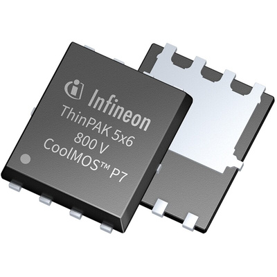 N-Channel MOSFET, 3 A, 800 V, 5-Pin ThinPAK 5 x 6 Infineon IPLK80R2K0P7ATMA1