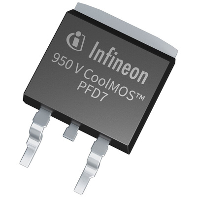 N-Channel MOSFET, 13.3 A, 950 V, 3-Pin D2PAK Infineon IPB95R450PFD7ATMA1