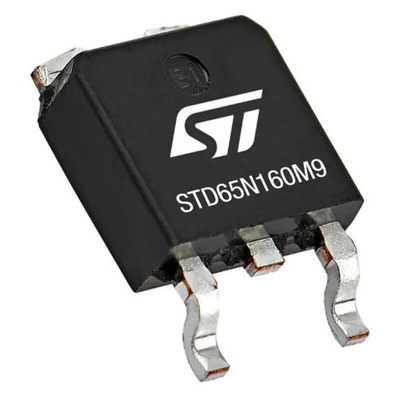 N-Channel MOSFET, 20 A, 3-Pin DPAK STMicroelectronics STD65N160M9