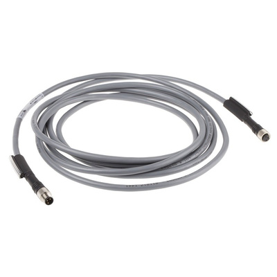 Alpha Wire, Alpha Connect Series, Straight M8 to Straight M8 Cordset, 3 Core 3m Cable