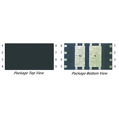 3 NPN-Channel MOSFET, 30 A, 30 A, 20 A, 200 (Channel 3) V, 40 (Channel 1) V, 40 (Channel 2) V, 10-Pin Triple Die Vishay