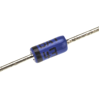 STMicroelectronics 30V 200mA, Schottky Diode, 2-Pin DO-35 BAT43
