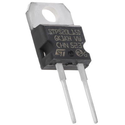 STMicroelectronics 15V 20A, Schottky Diode, 2-Pin TO-220AC STPS20L15D