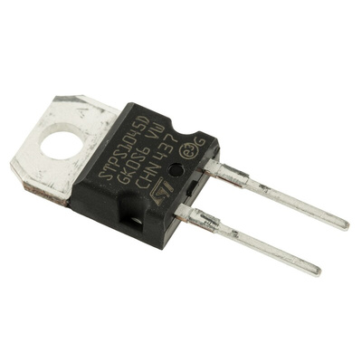 STMicroelectronics 45V 10A, Schottky Diode, 2-Pin TO-220AC STPS1045D