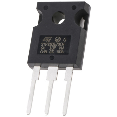 STMicroelectronics 170V 80A, Dual Schottky Diode, 3-Pin TO-247 STPS80170CW
