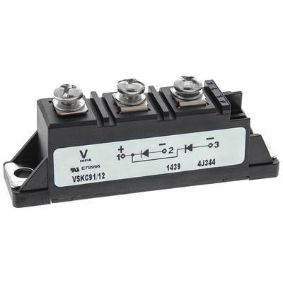 Vishay 1200V 100A, Dual Rectifier Diode, 3-Pin TO-240AA VS-VSKC91/12