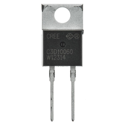 Wolfspeed 600V 10A, SiC Schottky Diode, 2-Pin TO-220 C3D10060A