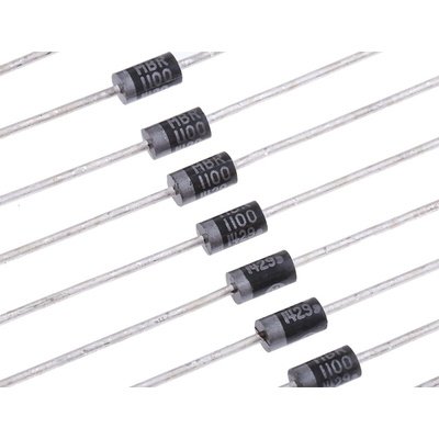 onsemi 100V 1A, Schottky Diode, 2-Pin DO-41 MBR1100RLG
