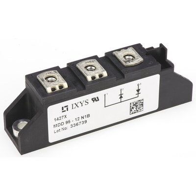 IXYS 1200V 120A, Dual Rectifier Diode, 7-Pin TO-240AA MDD95-12N1B