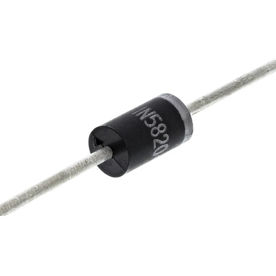 Vishay 20V 3A, Schottky Diode, 2-Pin DO-201AD 1N5820-E3/54