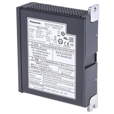Panasonic 50 W Servo Drive, 200 <arrow/> 240 V, 1, 3 Phase, 350 mA, 700 mA, PWM, Speed Controller Function, 240