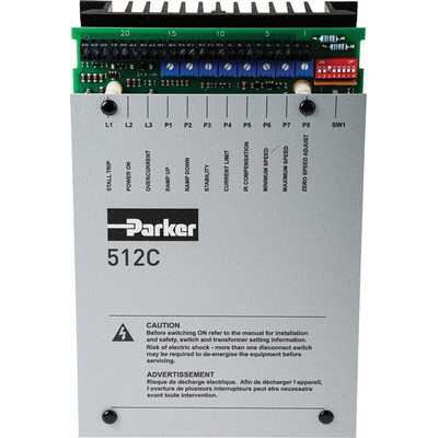 Parker DC Motor Controller, 110 → 115 V, 220 → 240 V, 380 → 415 V, 1 Phase, 32 A, 360 V dc