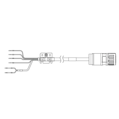 Omron Cable for Use with 1S series, 5m Length, 15 kW, 3-Phase, 400 V